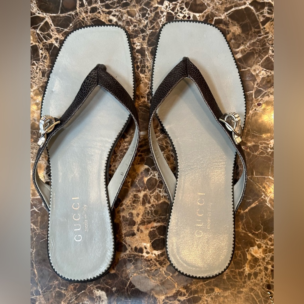 Gucci Black and Silver Sandals - Picture 4 of 10